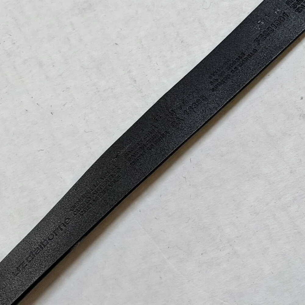 Vintage Claiborne Black‎ Genuine Leather Belt Medium Silver Buckle Goth Boho